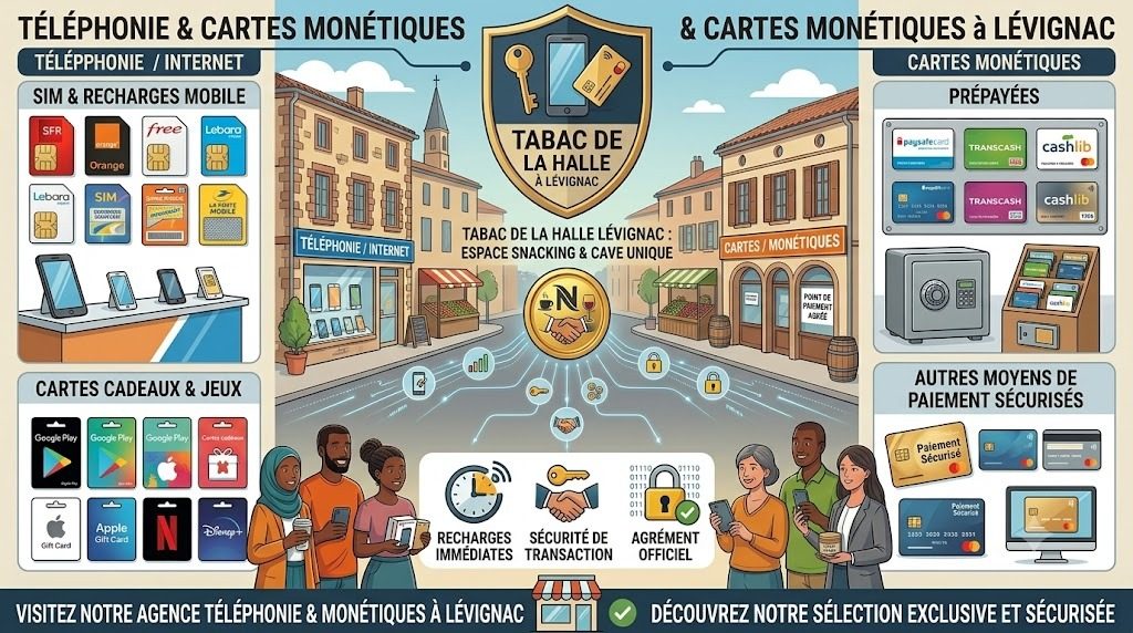 Téléphonie & Cartes Monétiques à Lévignac